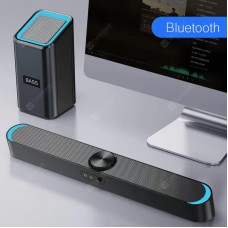 Wireless bluetooth Speaker Bass Subwoofer 4D Stereo Sound Bar Knob Desktop PC Computer 3.5MM Watch Movies