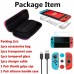 6 In 1 Game Accessory Set Black Red Blue For Nintend Switch Travel Carrying Bag Screen Protector Case Charging Cable