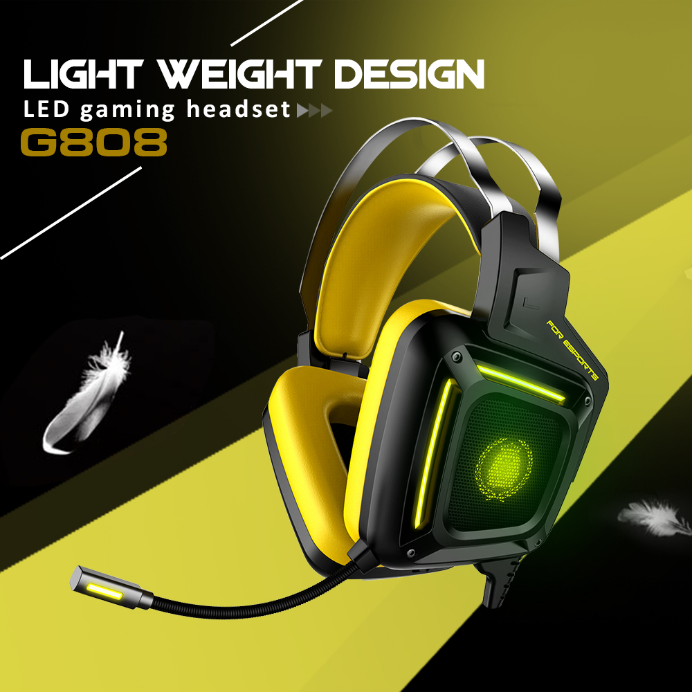 G808 Gaming Headset 7.1 Virtual Channel- Yellow