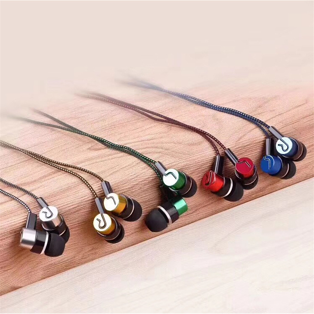 Woven Wire In-Ear Bass Electroplating General Earphone