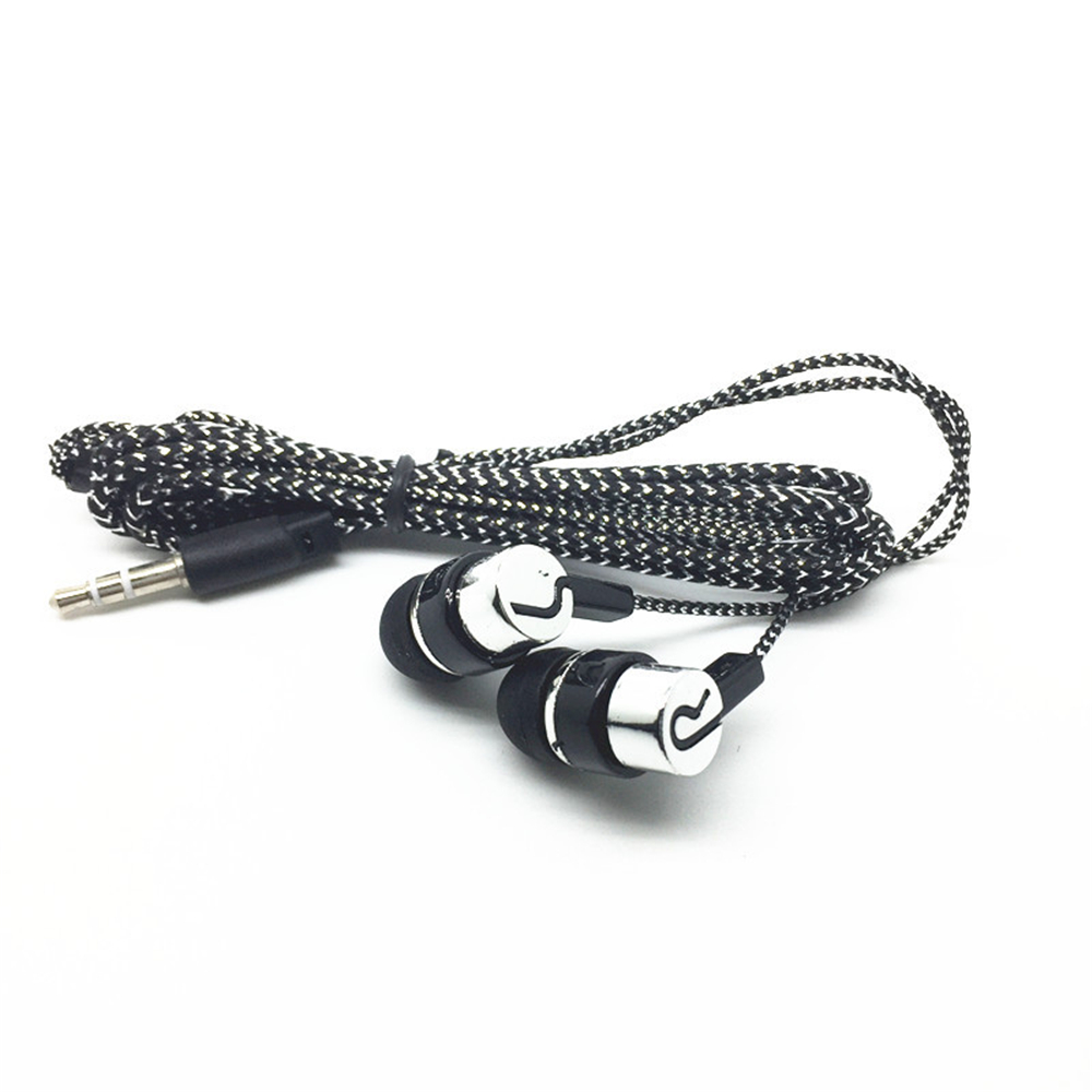 Woven Wire In-Ear Bass Electroplating General Earphone