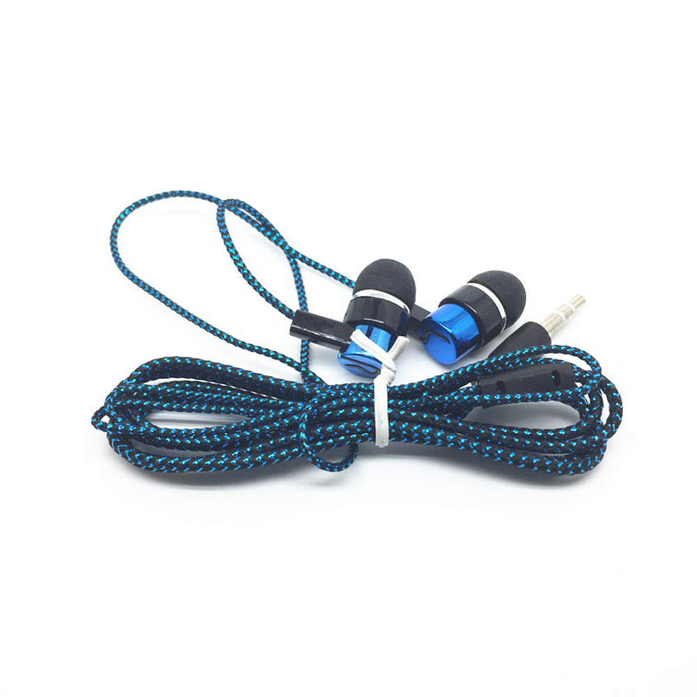 Woven Wire In-Ear Bass Electroplating General Earphone