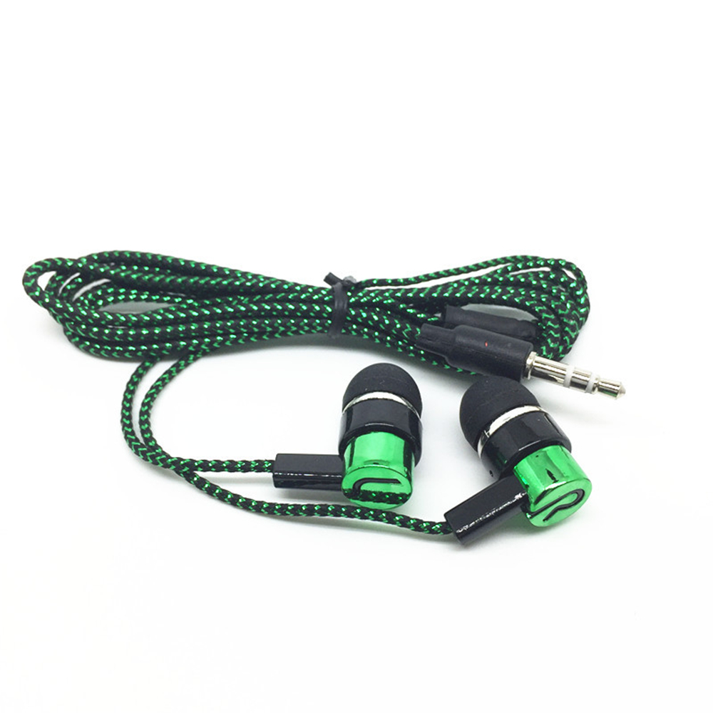 Woven Wire In-Ear Bass Electroplating General Earphone