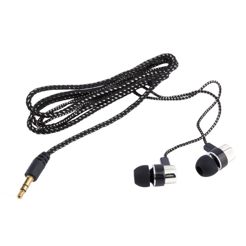 Woven Wire In-Ear Bass Electroplating General Earphone