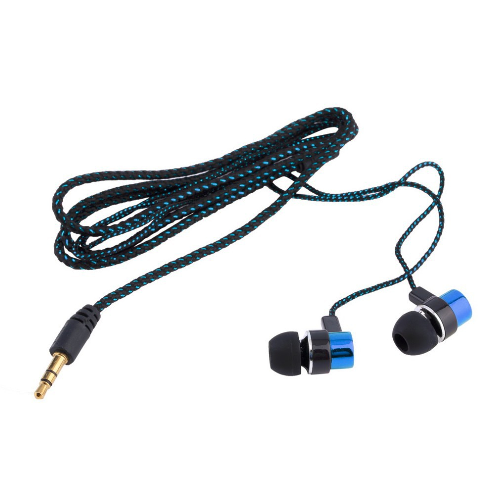 Woven Wire In-Ear Bass Electroplating General Earphone