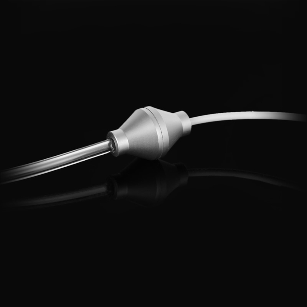 3.5mm Air Tube In Ear Phone Earphone Anti Radiation Earpiece with Microphone - Transparent