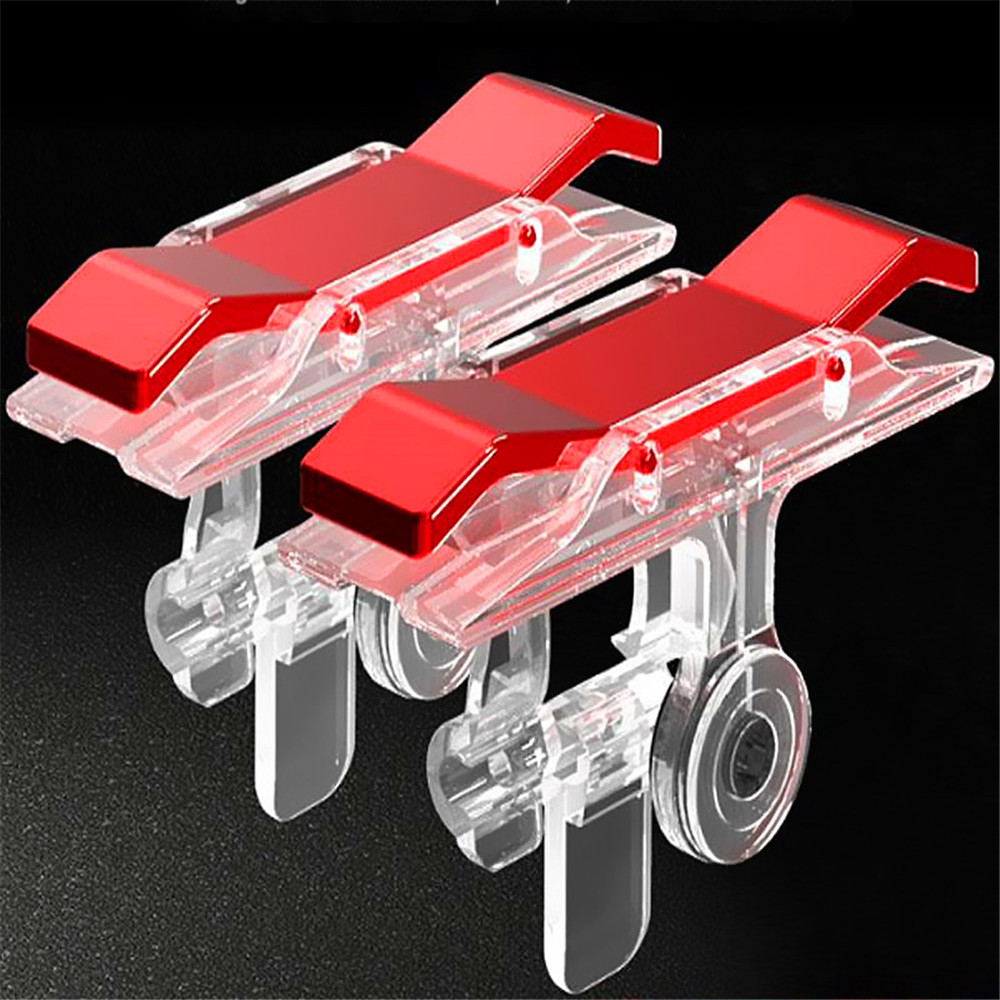 Mobile Game Fire Button Shooting Trigger Aim Key Joystick 2pcs- Red