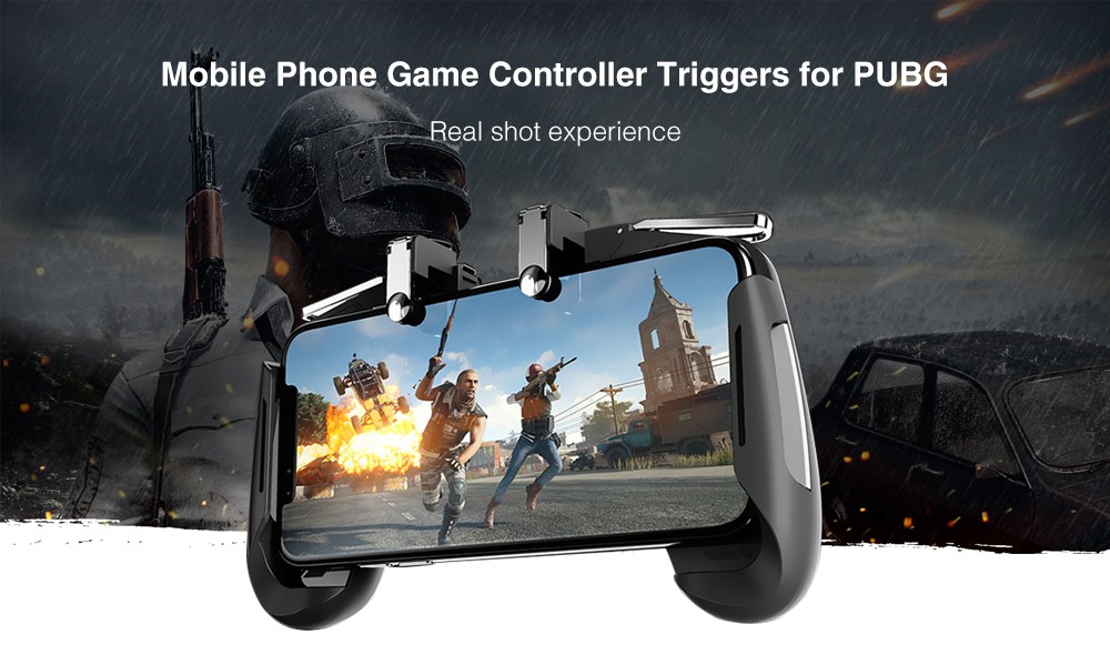 Mobile Phone Game Controller for PUBG Compatible L1R1 Trigger Joystick