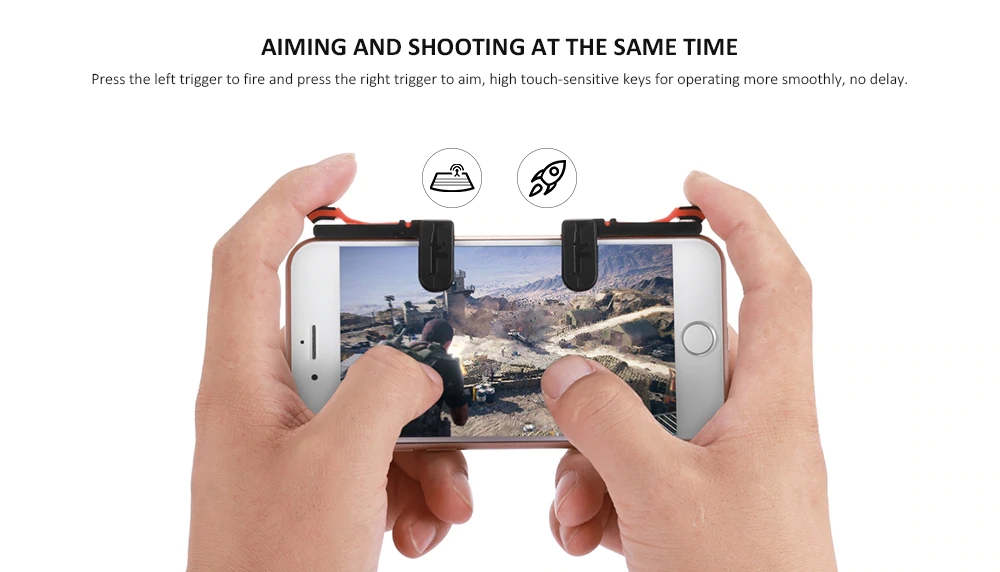 2PCS Mobile Controller Shooter Trigger- Red