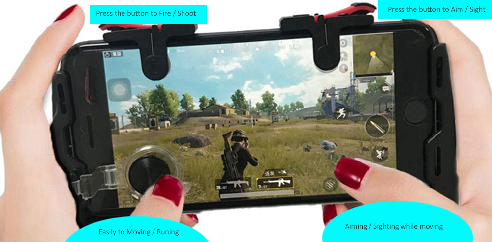 Creative Mobile Games Controller for Daily Use- Black